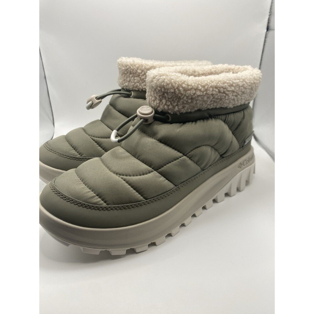 Women's Columbia Snowtrot Shorty Size 10 Gray Green NEW WITH BOX - Picture 3 of 7